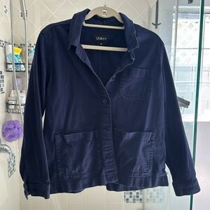 quince navy work utility jacket